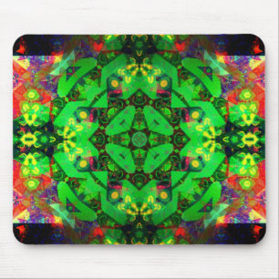 Frogiana: Grönt Red Geometric Arts Mousepad Musmatta