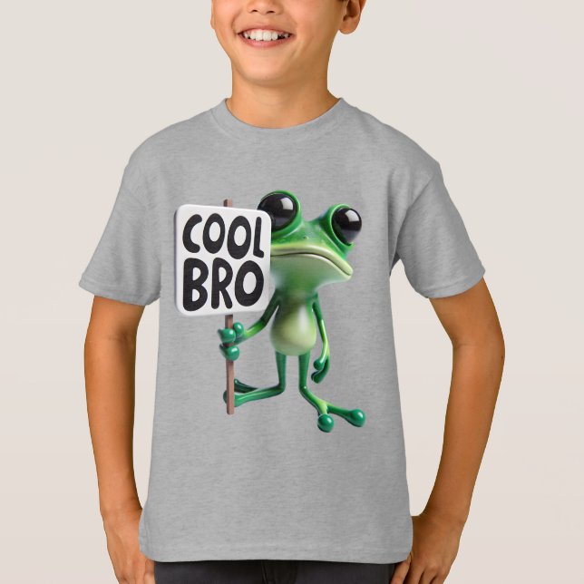 Froglet med ett tecken t shirt (Framsida)
