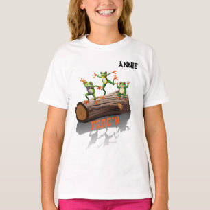 "Frog'n Anpassade Girl's T Shirt