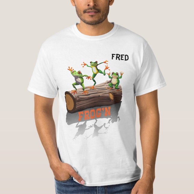 "Frog'n" Anpassningsbar Herr T Shirt (Framsida)