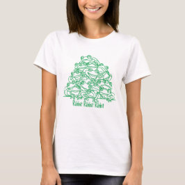 Frogs Abstrakt Grönt Line Art-Personlig T Shirt