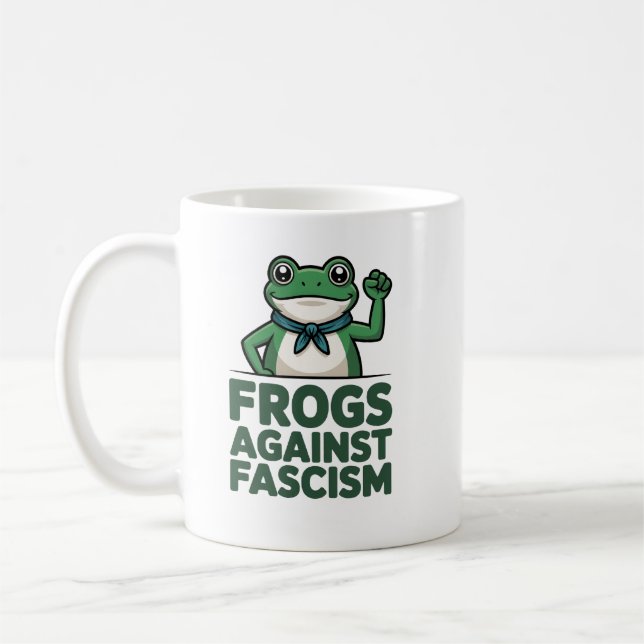 Frogs Against Fascism - Portland Frog Protest, fas Kaffemugg (Vänster)