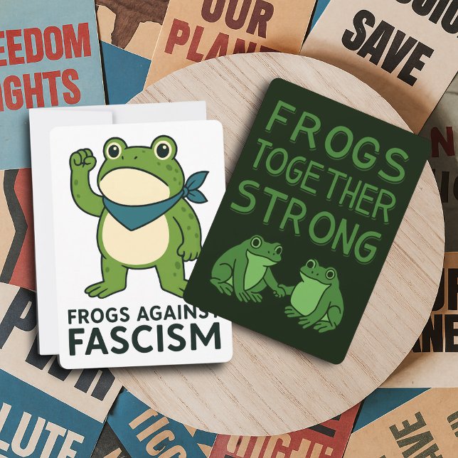 Frogs Against Fascism Portland Frog Protest Inbjudningar (Skapare uppladdad)