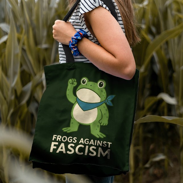 Frogs Against Fascism Portland Frog Protest Tygkasse (Skapare uppladdad)