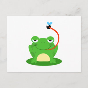 Frogs Amphibian Funny Kryp Tecknad Animal Vykort