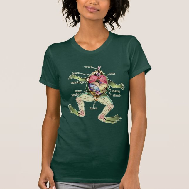 Frogs anatomibild t shirt (Framsida)