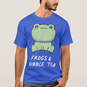 Frogs & Bubble Tea Kawaii Anime Aesthetic Ambhibia T Shirt