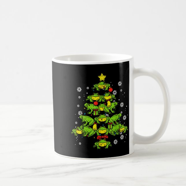 Frogs Christmas Tree Animal Xmas Women Men Kids  Kaffemugg (Höger)