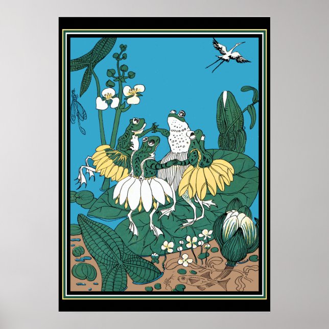 Frogs Dancing på ett lypad Poster (Framsidan)