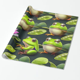 Frogs Designer Wrapping Papper Presentpapper