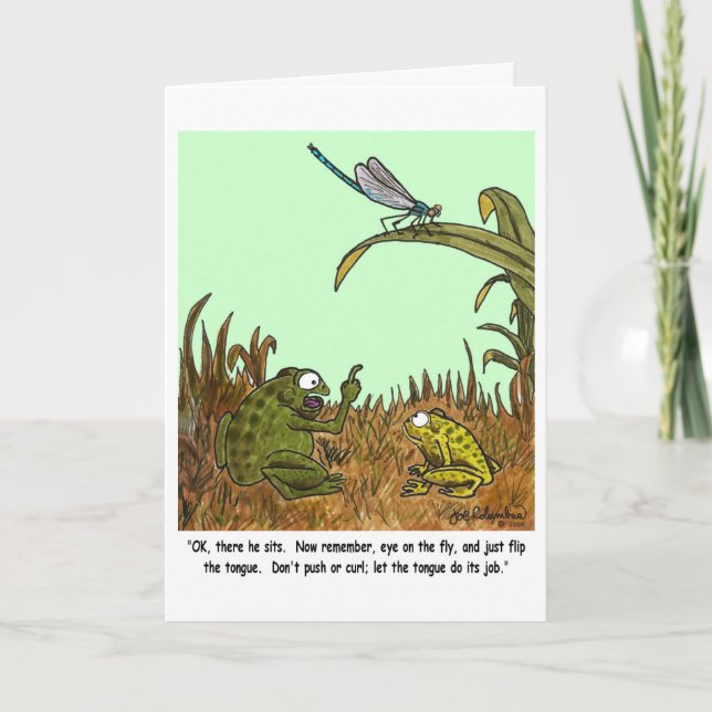 FROGS & DRAGONFLY Card Tack Kort (Framsida)