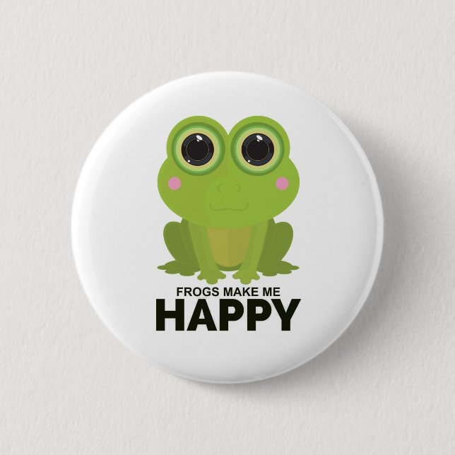 Frogs gör mig Lycklig Knapp (Framsida)