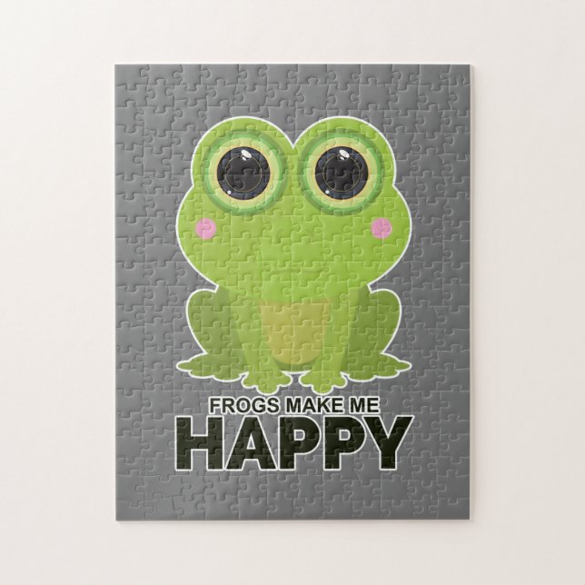 Frogs gör mig Lycklig Pussel (Vertikal)