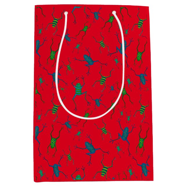 Frogs Jumping for jul Joy Medium Gift Bag (Framsidan)