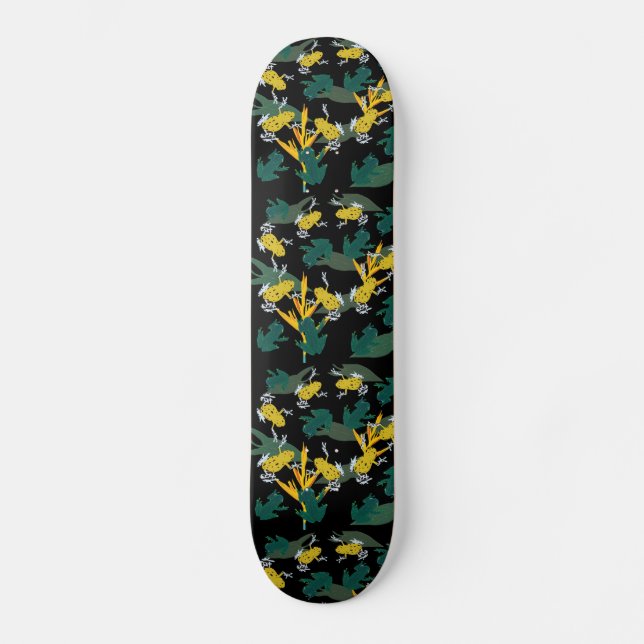 Frogs Jungle mönster Mini Skateboard Bräda 18,5 Cm (Framsida)