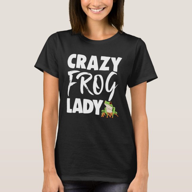 Frogs Lady  Women Frog Love T Shirt (Framsida)