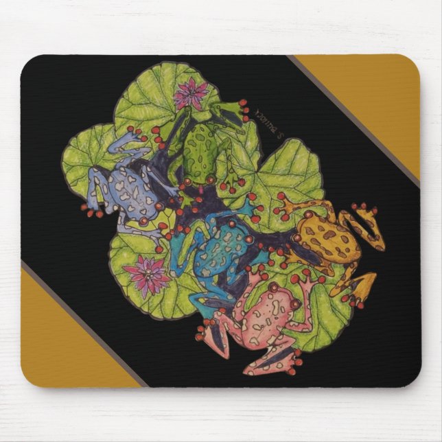 Frogs & Lilly Dynors Mouse Pad Musmatta (Framsidan)