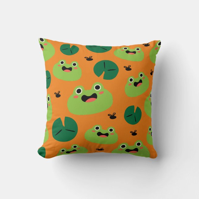 Frogs & Lily Dynors Cushion Kudde (Framsida)