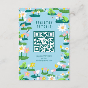 Frogs & Lily Dynors Cute ANPASSNINGSBAR QR CODE BA Tilläggskort