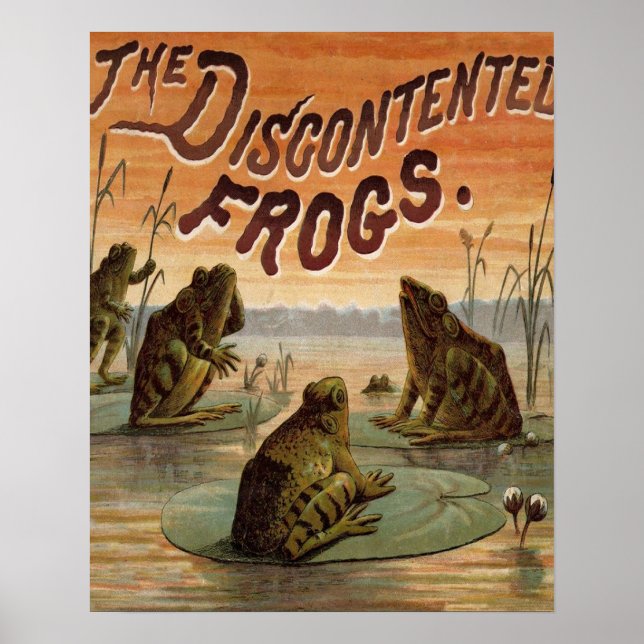 Frogs Lily Dynors Måne Illustration Poster (Framsidan)