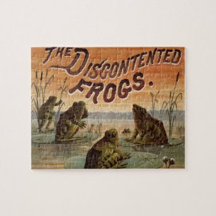 Frogs Lily Dynors Måne Illustration Pussel