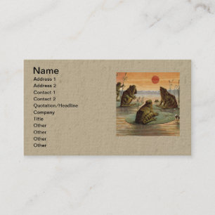 Frogs Lily Dynors Måne Illustration Visitkort