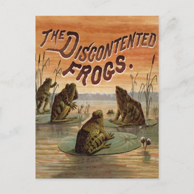 Frogs Lily Dynors Måne Illustration Vykort (Framsida)