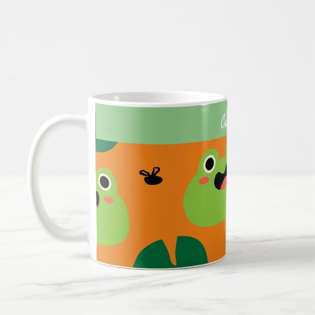 Frogs & Lily Dynors redigerbar text Kaffemugg (Vänster)