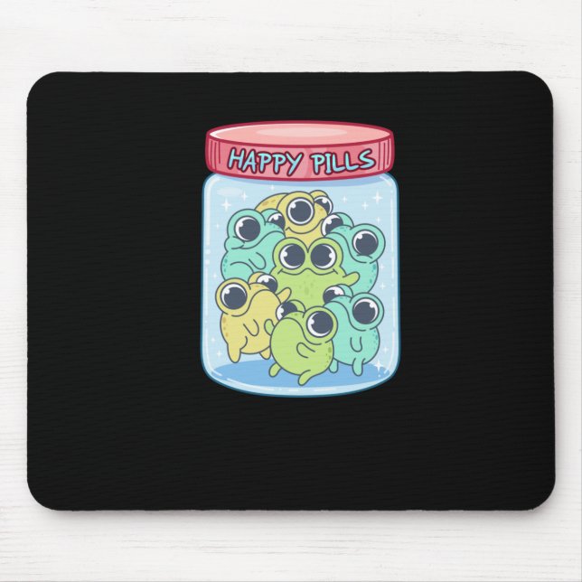 Frogs Lycklig Pills Sticker Musmatta (Framsidan)