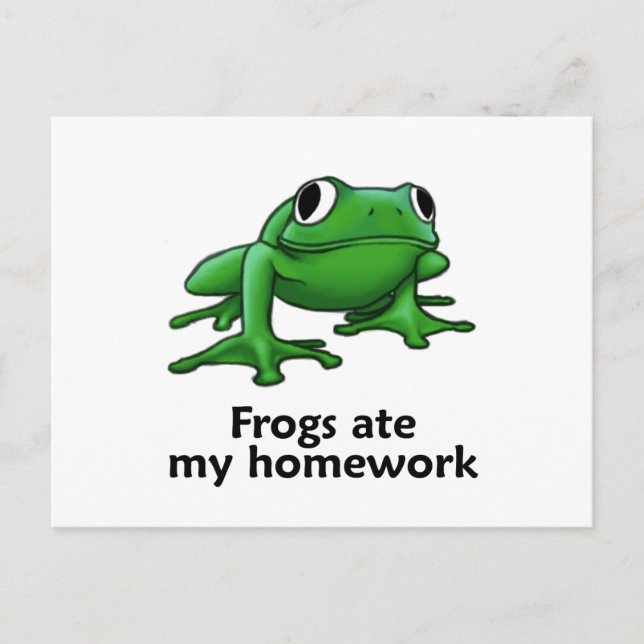 Frogs min läxa vykort (Framsida)