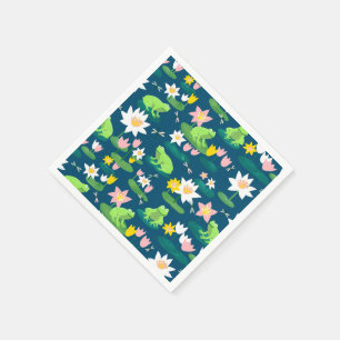 Frogs och Lily Dynors Cute BABY SHOWER Birthday Ki Pappersservett