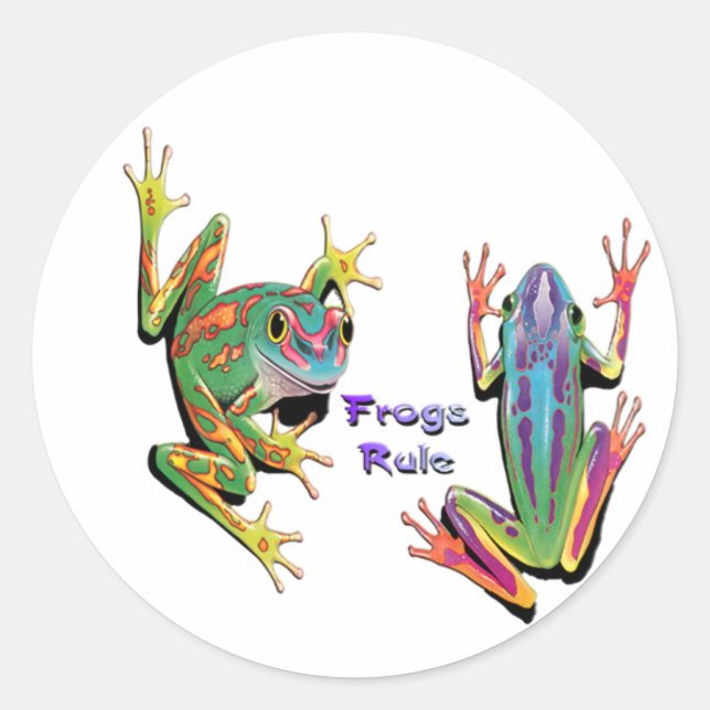 Frogs Regelfästdon Runt Klistermärke (Framsida)