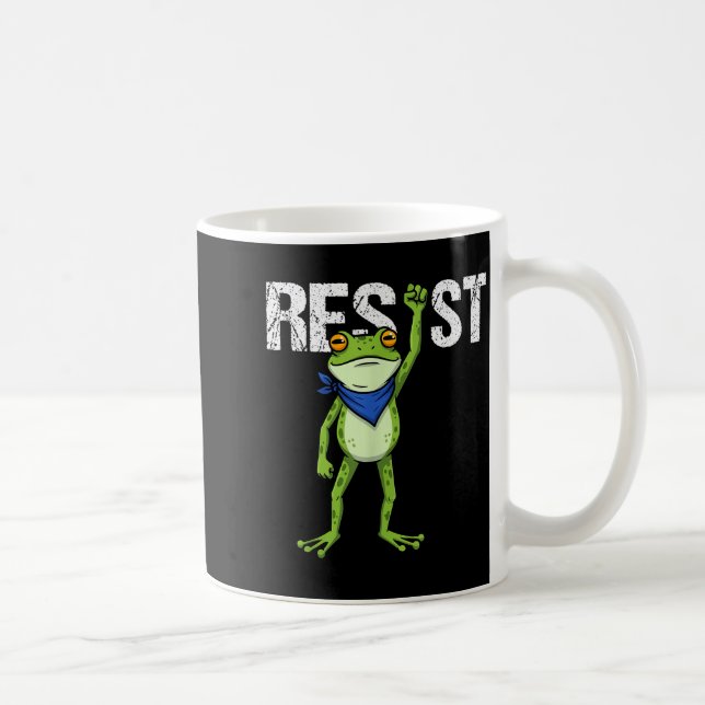 Frogs Resist - Rtland Frog Protest Funny  Kaffemugg (Höger)