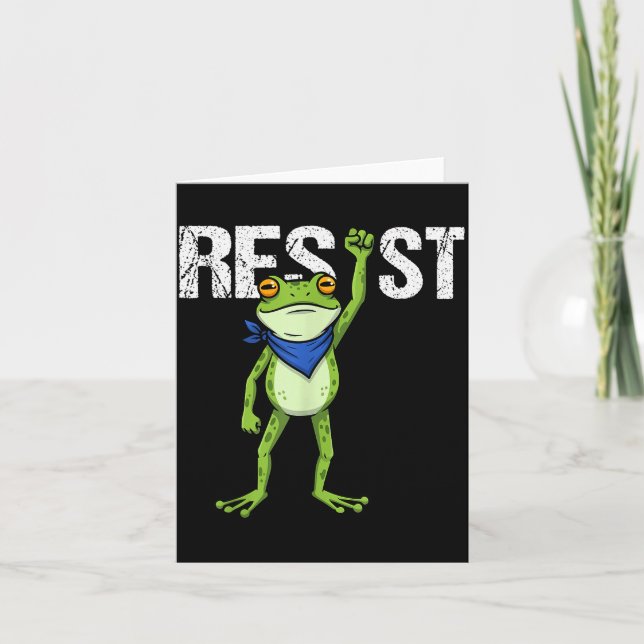 Frogs Resist - Rtland Frog Protest Funny  Kort (Framsida)