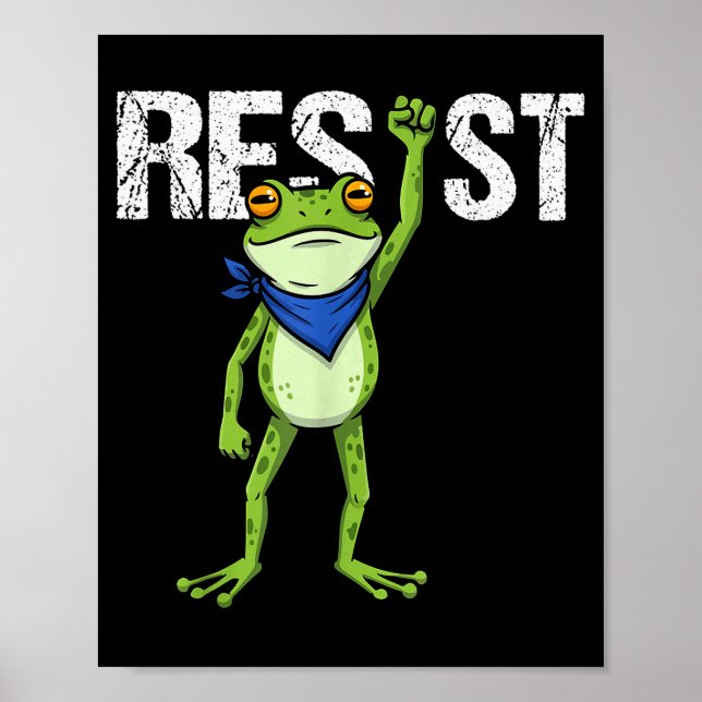 Frogs Resist - Rtland Frog Protest Funny  Poster (Framsidan)