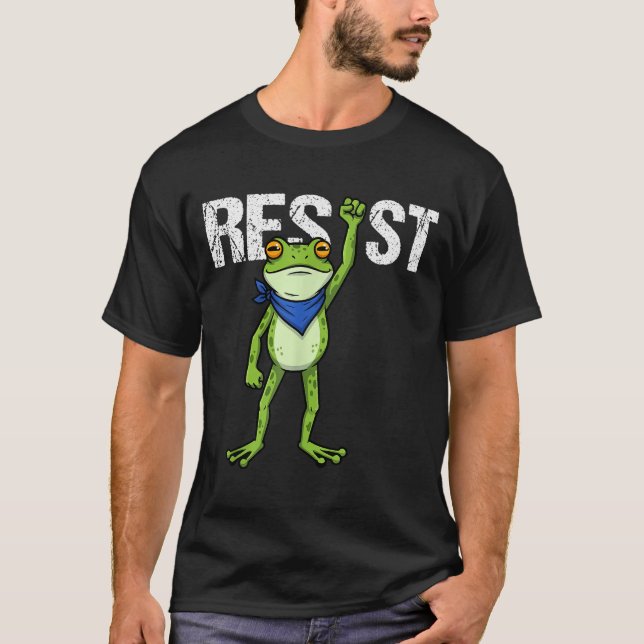 Frogs Resist - Rtland Frog Protest Funny  T Shirt (Framsida)