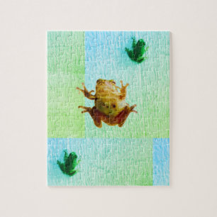 Frogs Toads Grönt Blue 4Alex Pussel