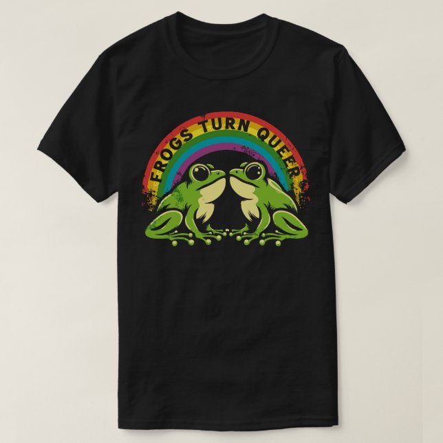 Frogs Turn Queer T Shirt (Design framsida)