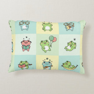 Frogs with Tiny Hobbies Prydnadskudde