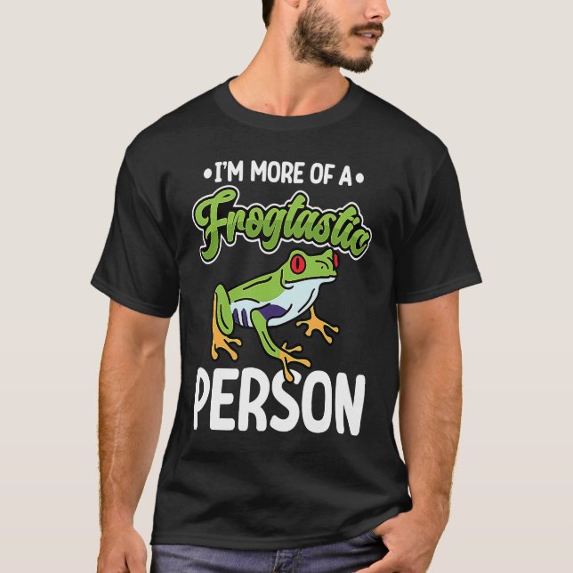 Frogtastic Person Red Eyed Tree Frog T Shirt (Framsida)