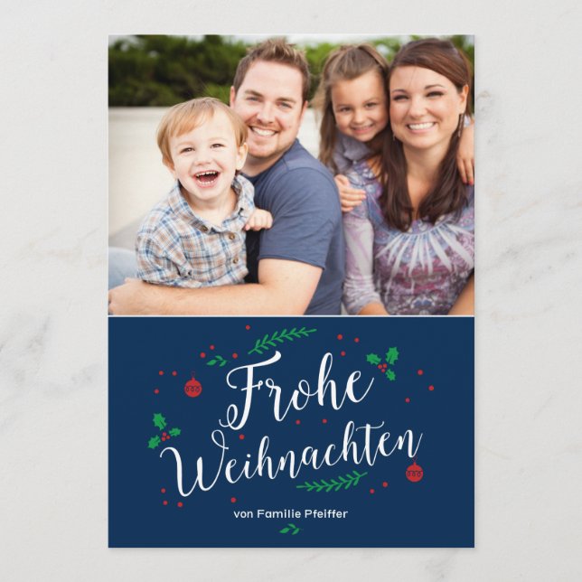Frohe Mistel Urlaub Foto-Gruß (Framsida)