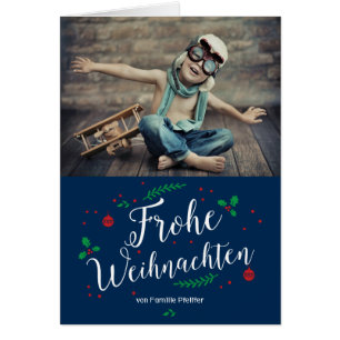 Frohe Mistel Urlaub Foto-Gruß Hälsningskort
