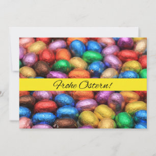 Frohe Ostern Chocolate påskägg Julkort