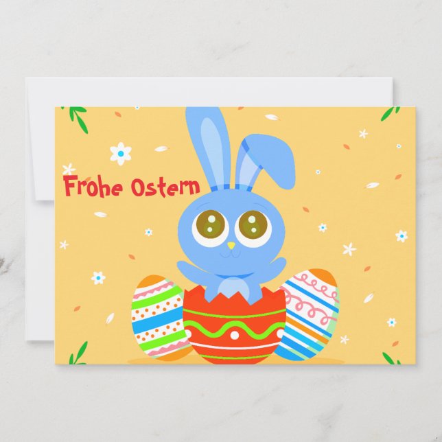 Frohe Ostern! Julkort (Framsida)