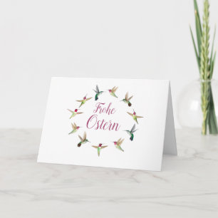 Frohe Ostern Kolibris Kort