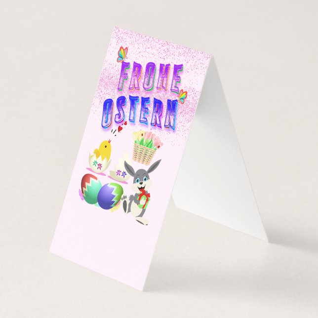 Frohe Ostern Kort (Framsida)