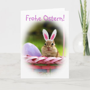 Frohe Ostern lite jordekorre Helgkort
