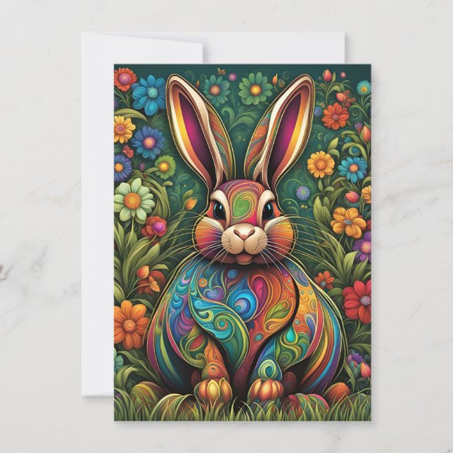 Frohe Ostern - Osterhase in Blumen 2 (Framsida)