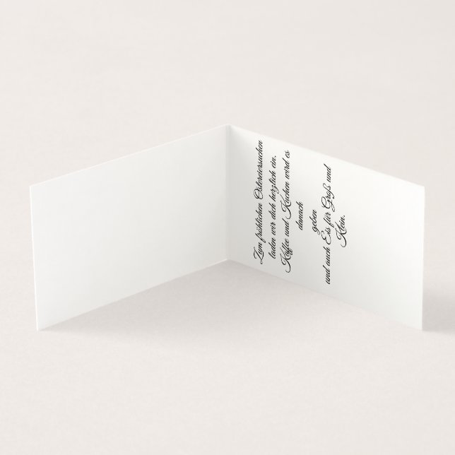 Frohe Ostern - Osterhase in Blumen Kort (Insida)