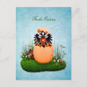 "Frohe Ostern" österrikiskt imperium jackar om arm Vykort